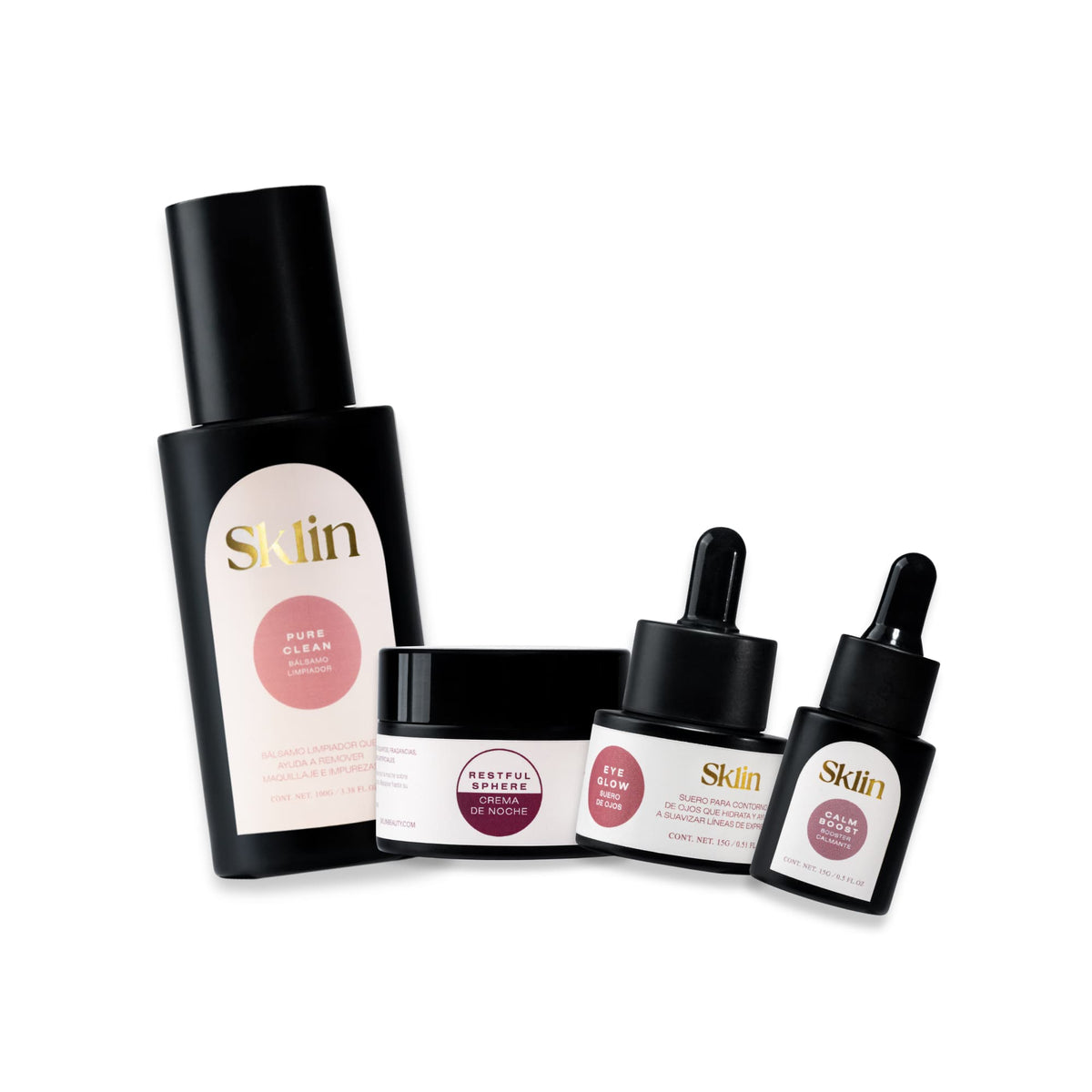 Night Recovery Ritual set de skincare de noche SKLIN con sus productos